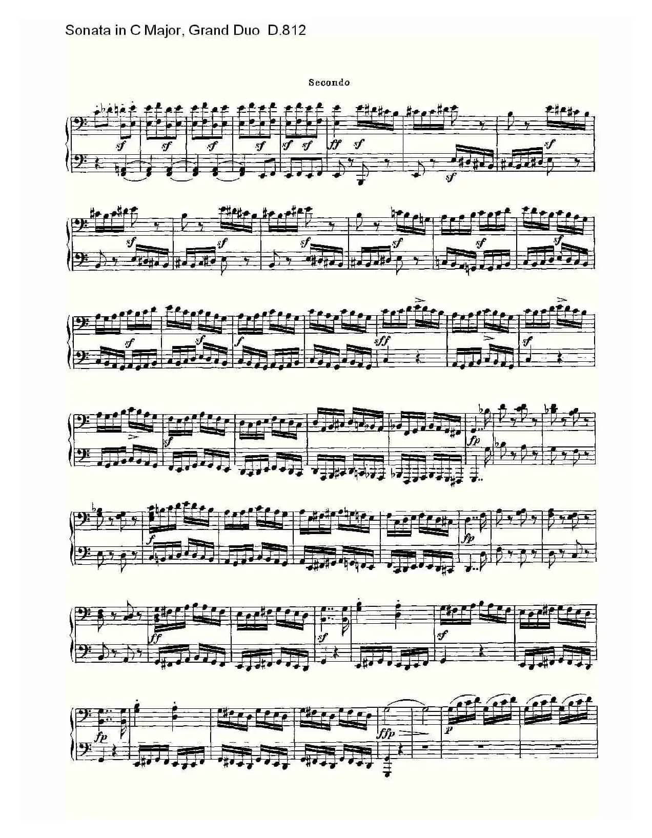 Sonata in C Major, Grand Duo D.812（Ｃ大调奏鸣曲，盛大的二重奏 ）