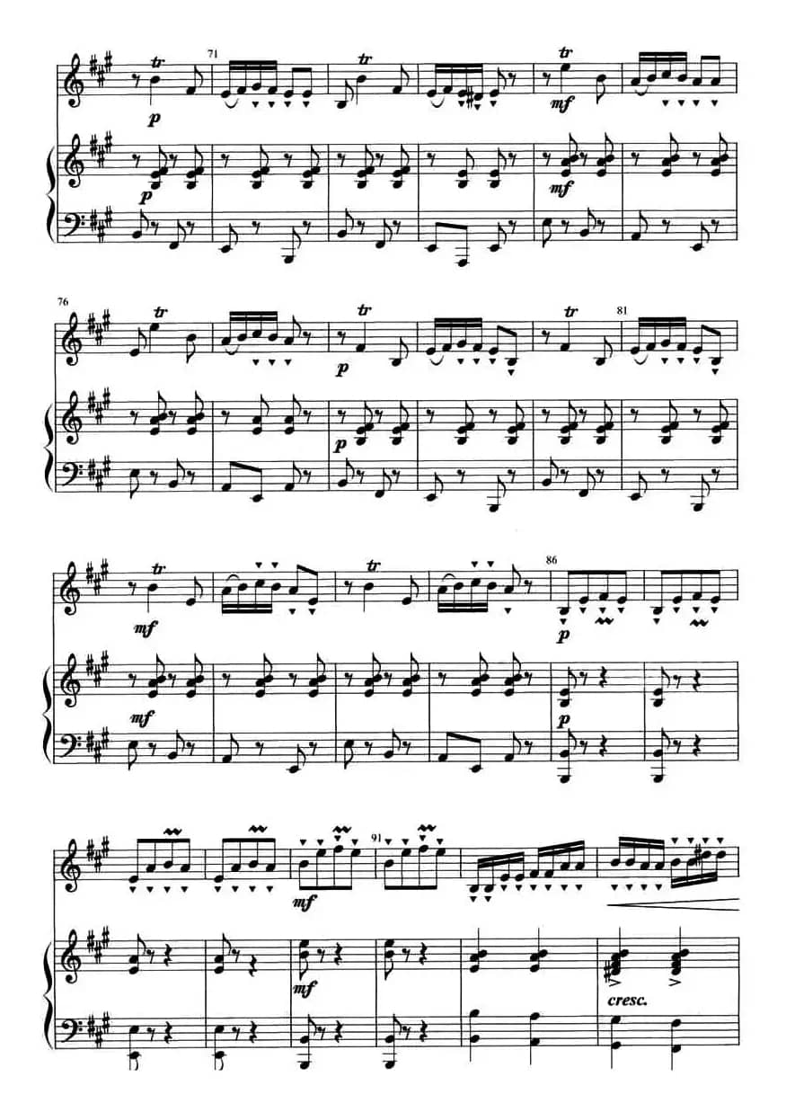 沂蒙情（竹笛+钢琴伴奏）