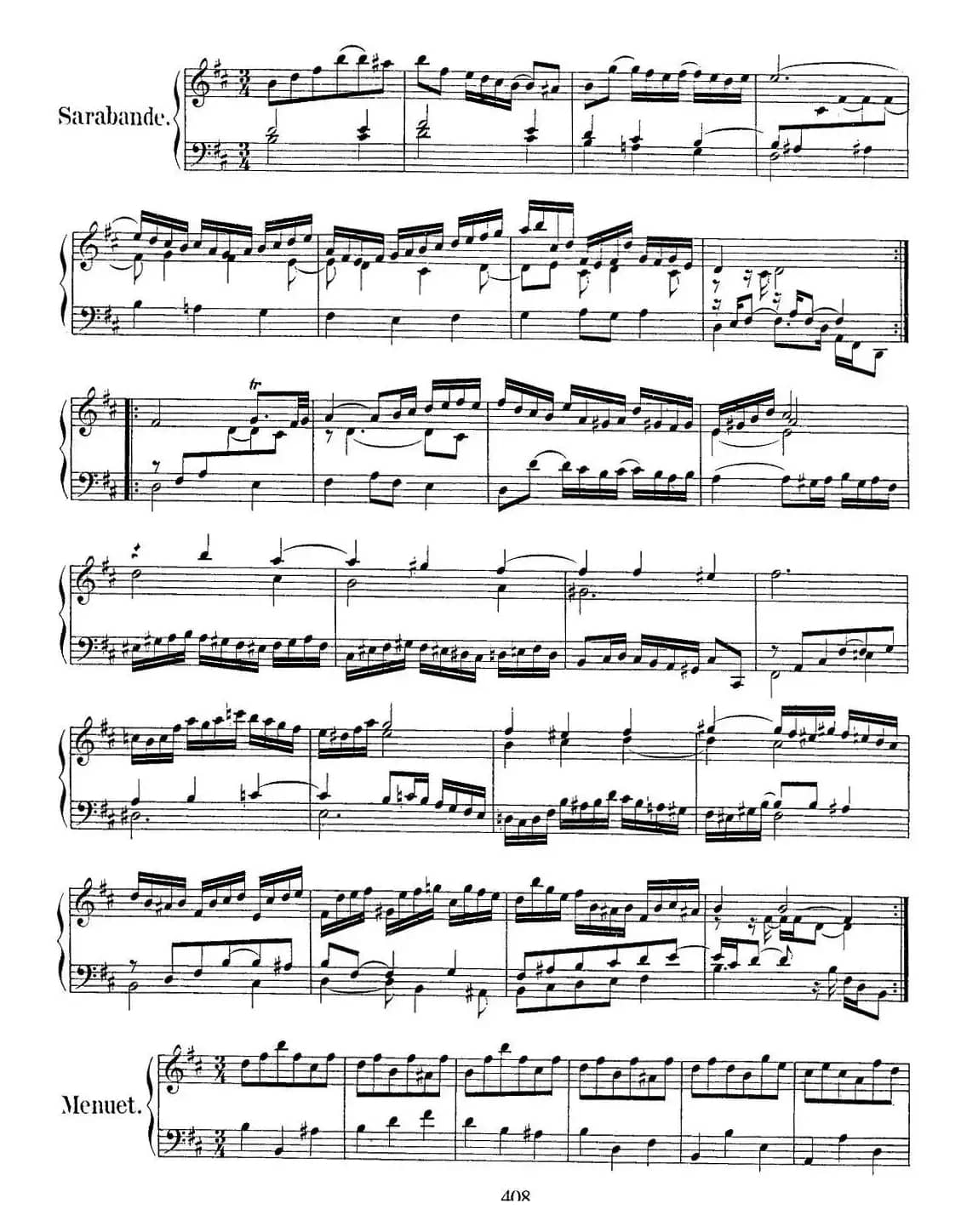 法国组曲之三：b小调