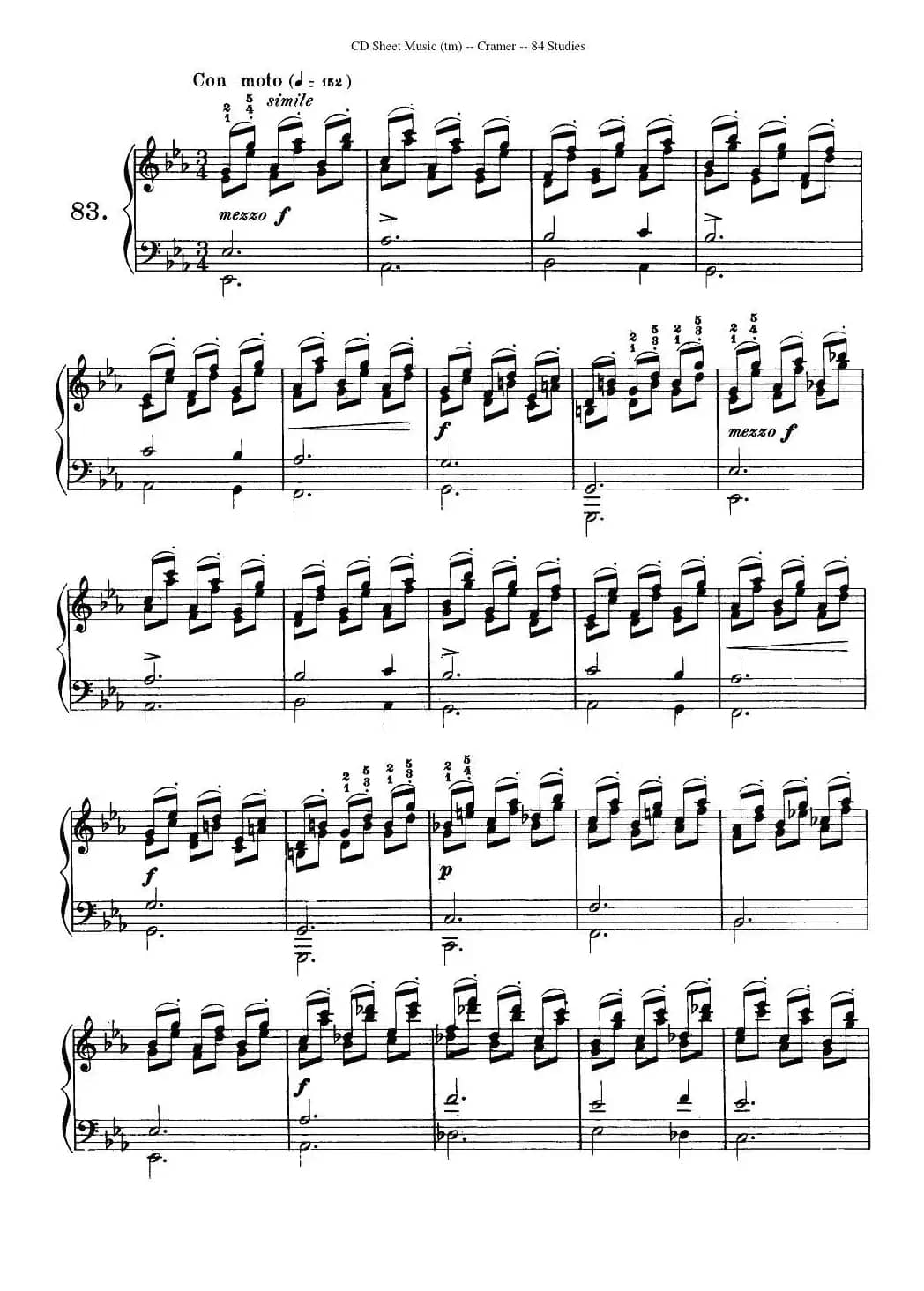 Cramer - 84 exercices（81—84）（克拉莫84首钢琴练习曲）