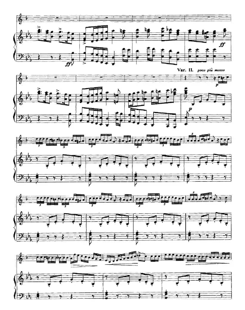 威尼斯狂欢节幻想变奏曲（小号+钢琴伴奏）