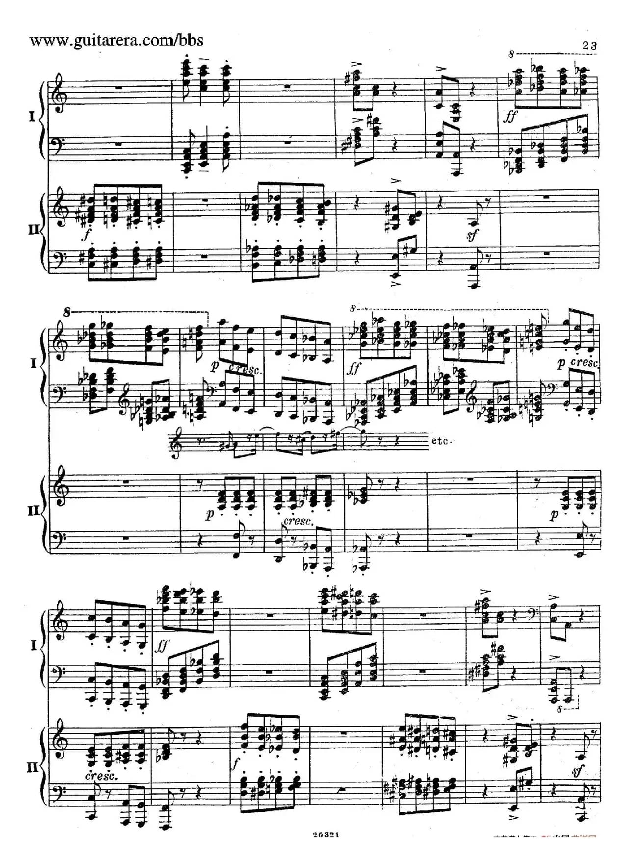 Rhapsody On A Theme Of Paganini Op.43（帕格尼尼主题狂想曲·双钢琴）（P21——40）