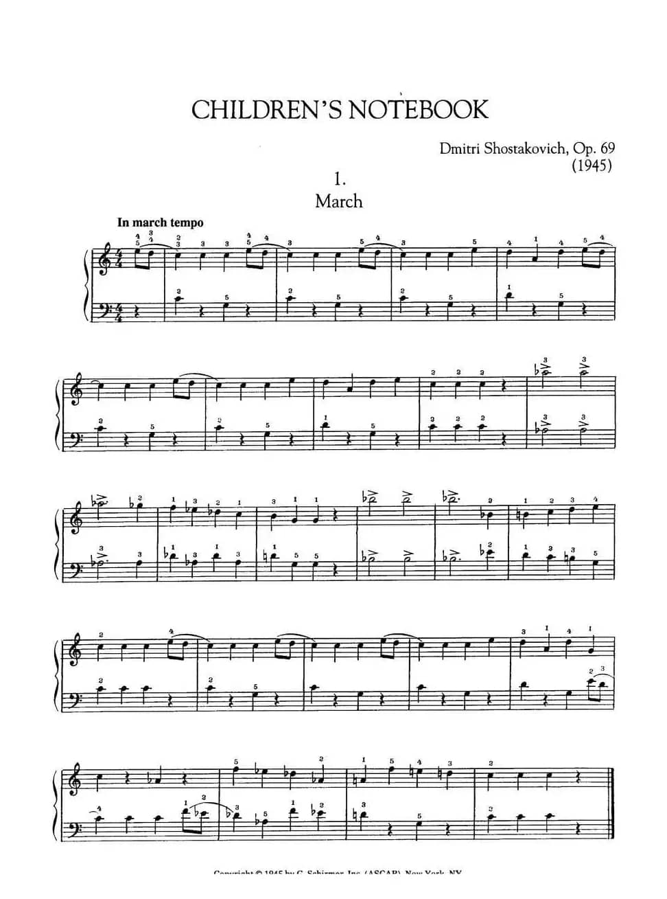 Children s Notebook Op.69（儿童钢琴练习曲集）