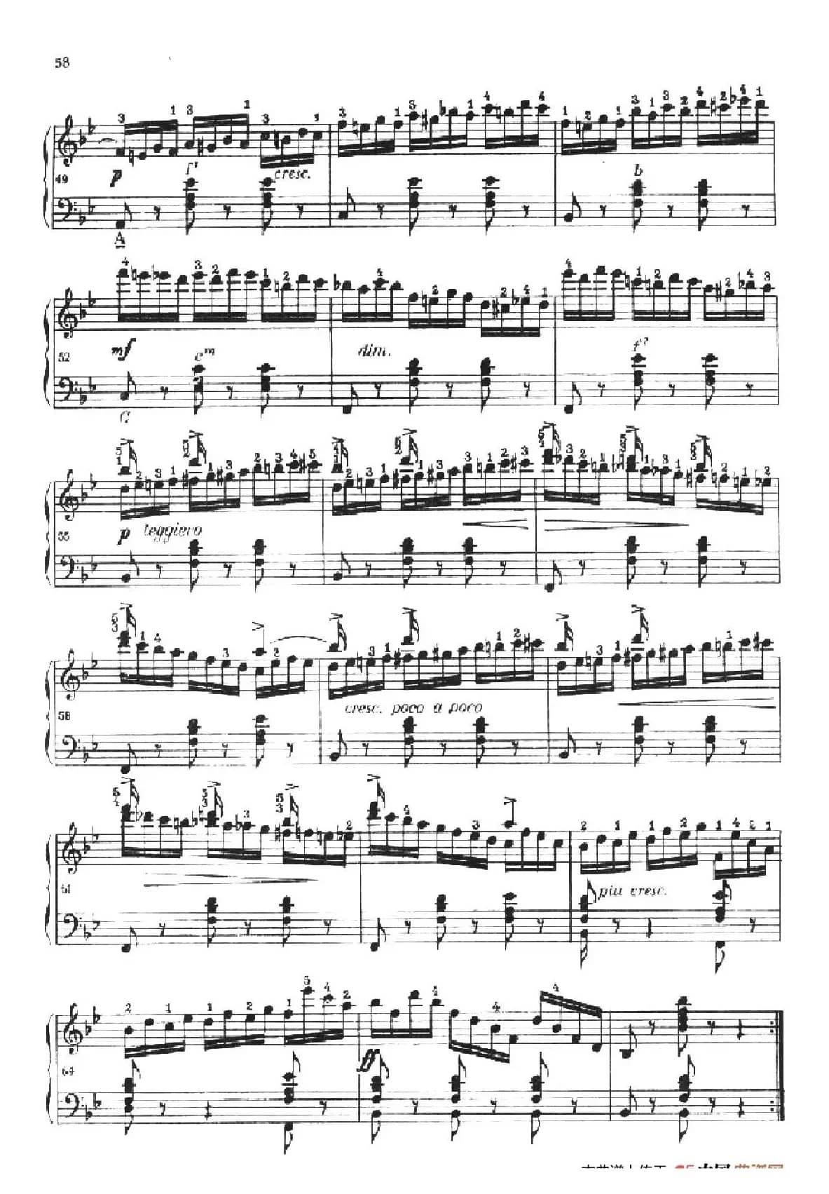 《车尔尼手风琴练习曲集》第Ⅱ册（第24首）