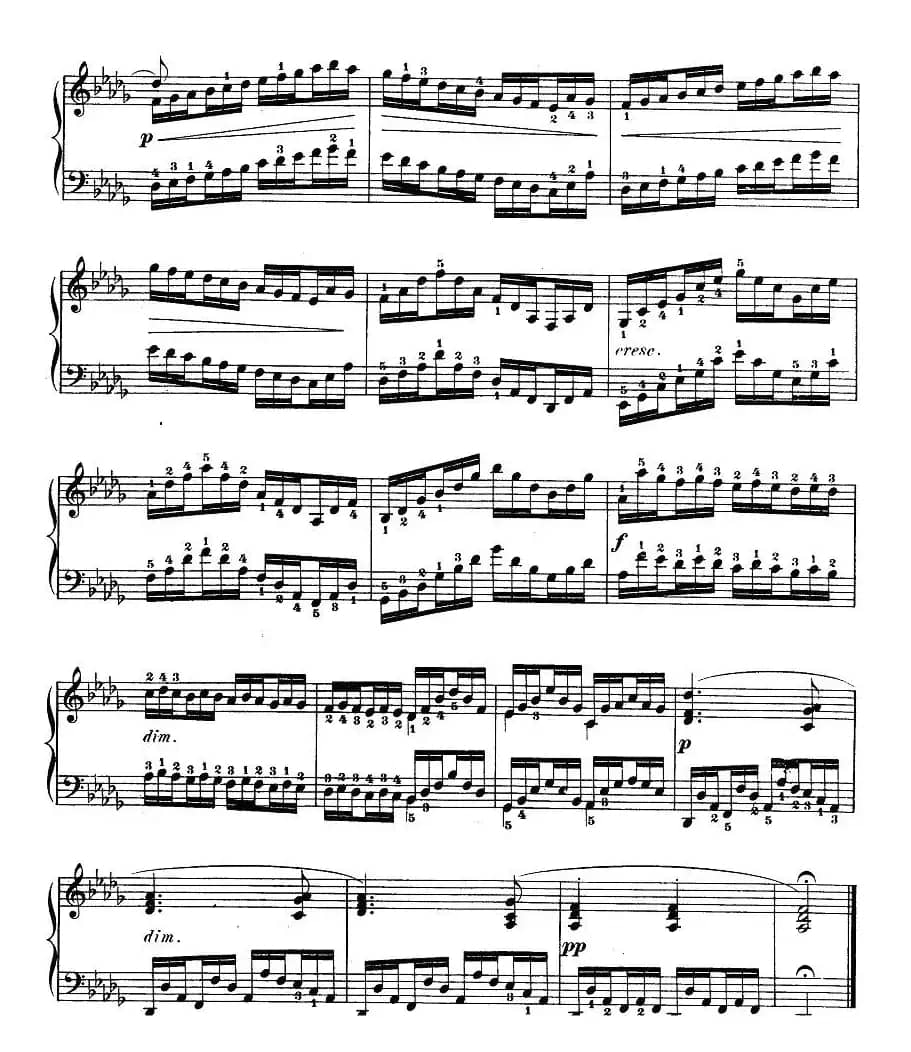 车尔尼《钢琴手指灵巧初步练习曲》之18