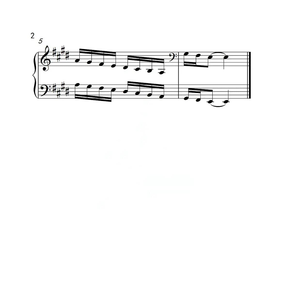 第三级 E大调音阶（中国音乐学院钢琴考级作品1~6级）