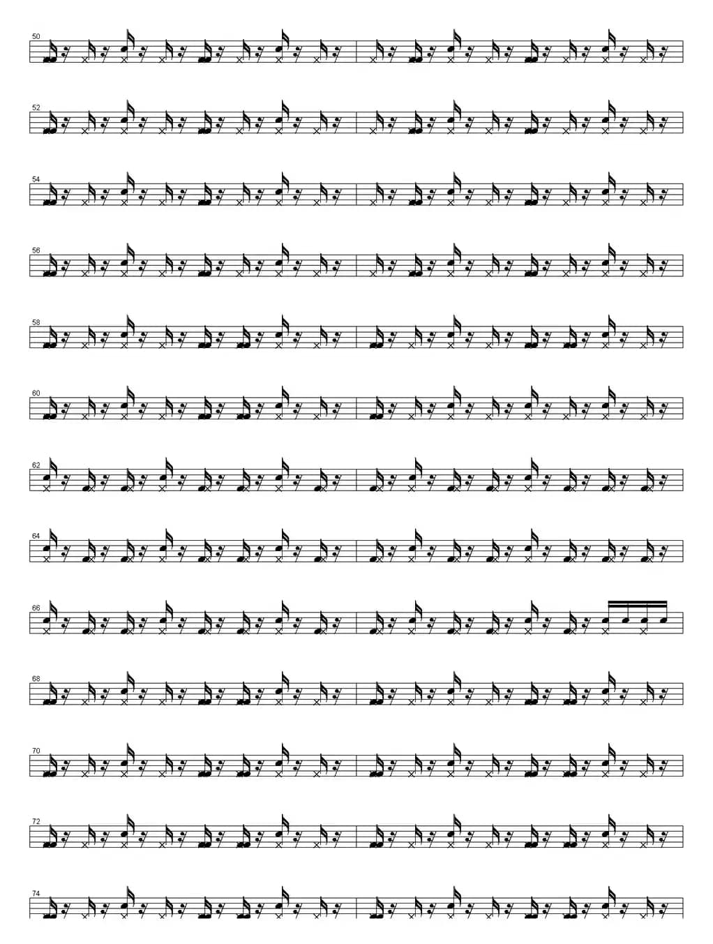 爵士鼓谱：U2 - Vertigo