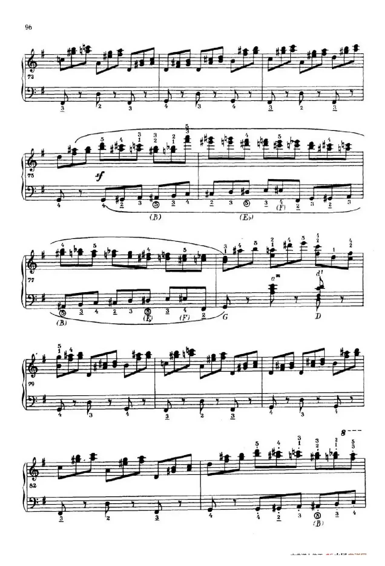 《车尔尼手风琴练习曲集》第Ⅳ册（第18首）