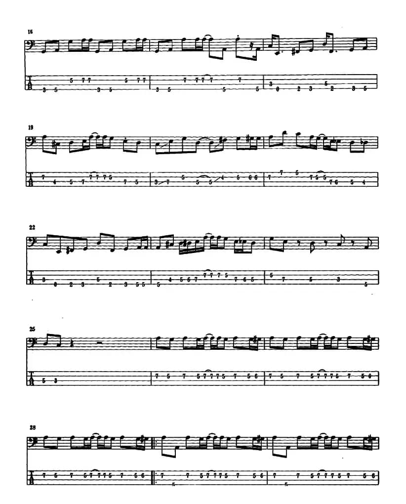 电贝司专业等级第六级(三、自选曲目)