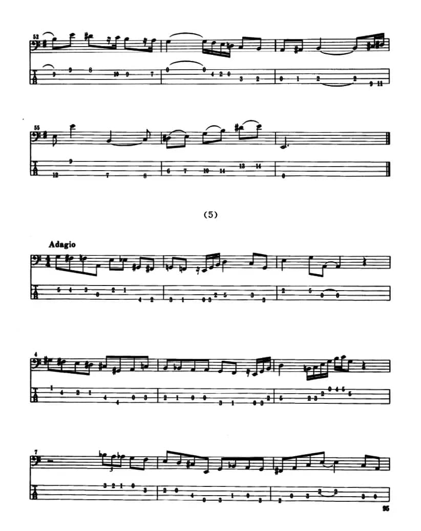 电贝司专业等级第六级(三、自选曲目)