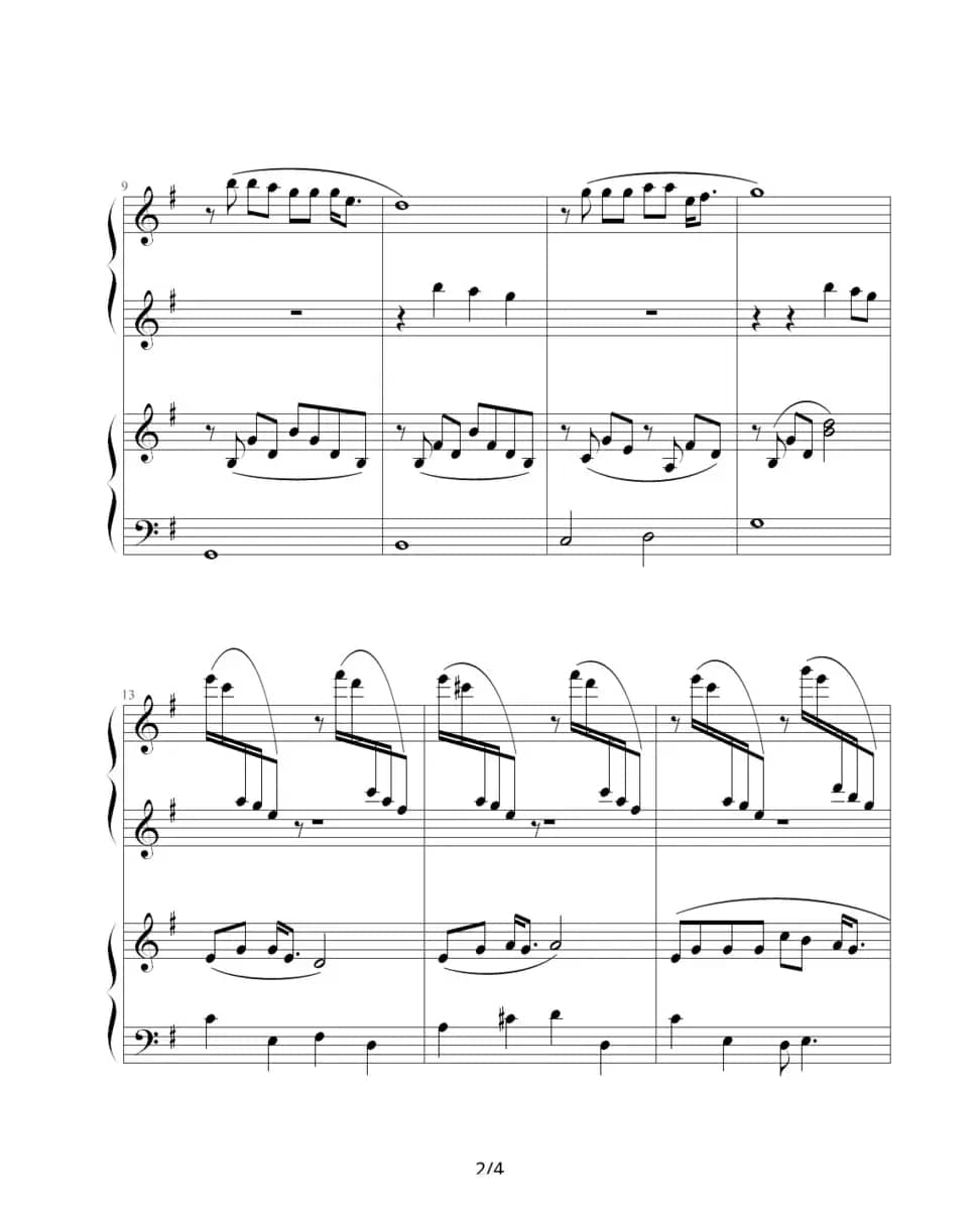 让世界充满爱（四手联弹）