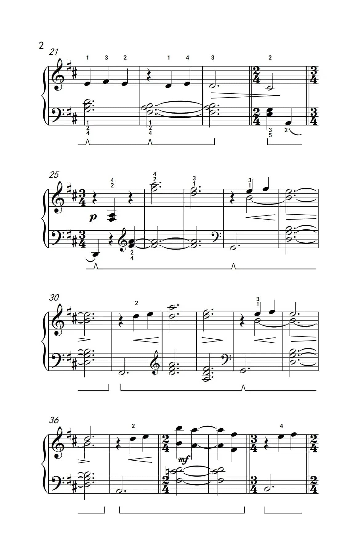 月光（约翰·汤普森 成人钢琴教程 第三册）