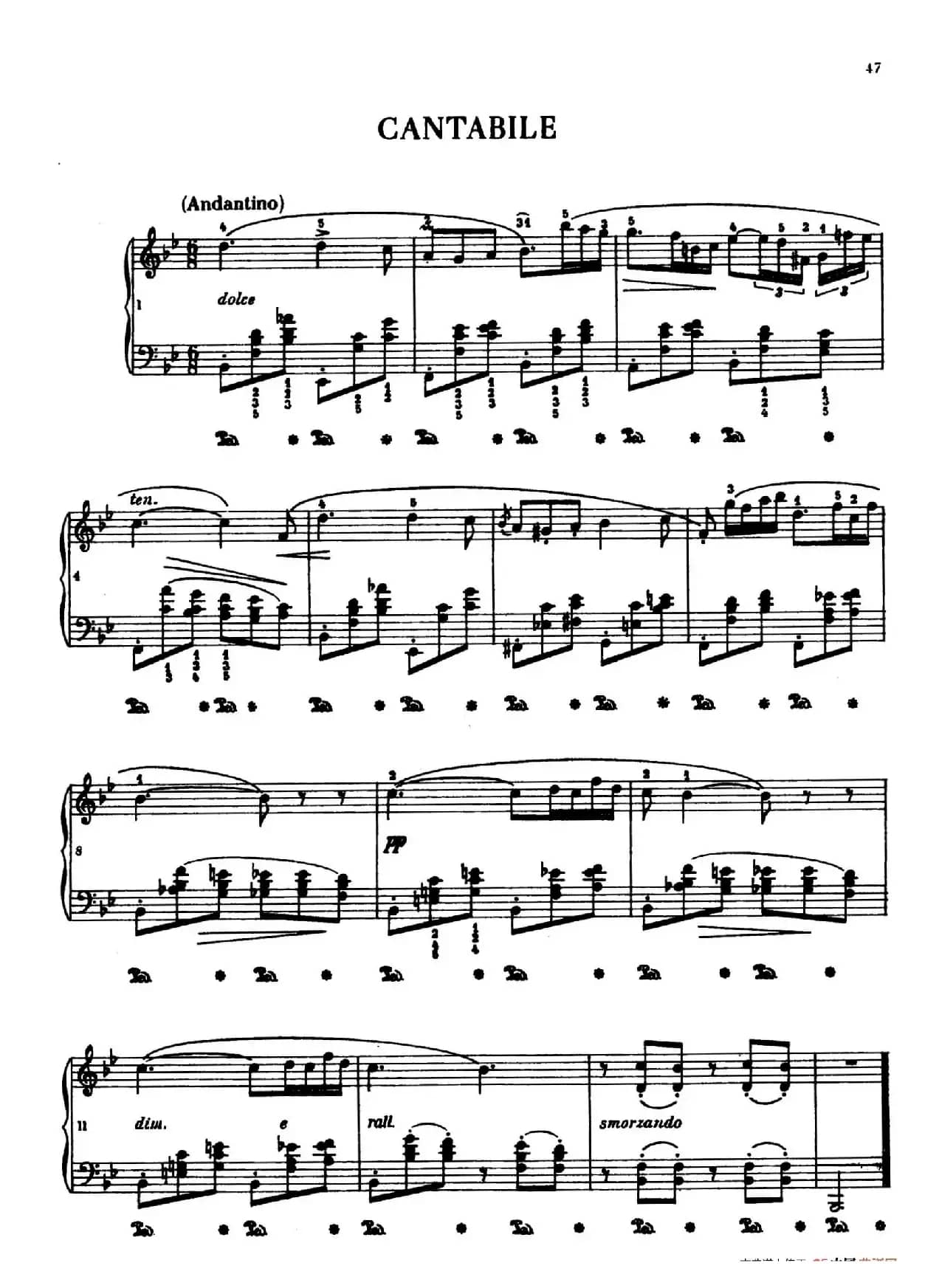 Cantabile（如歌的作品）