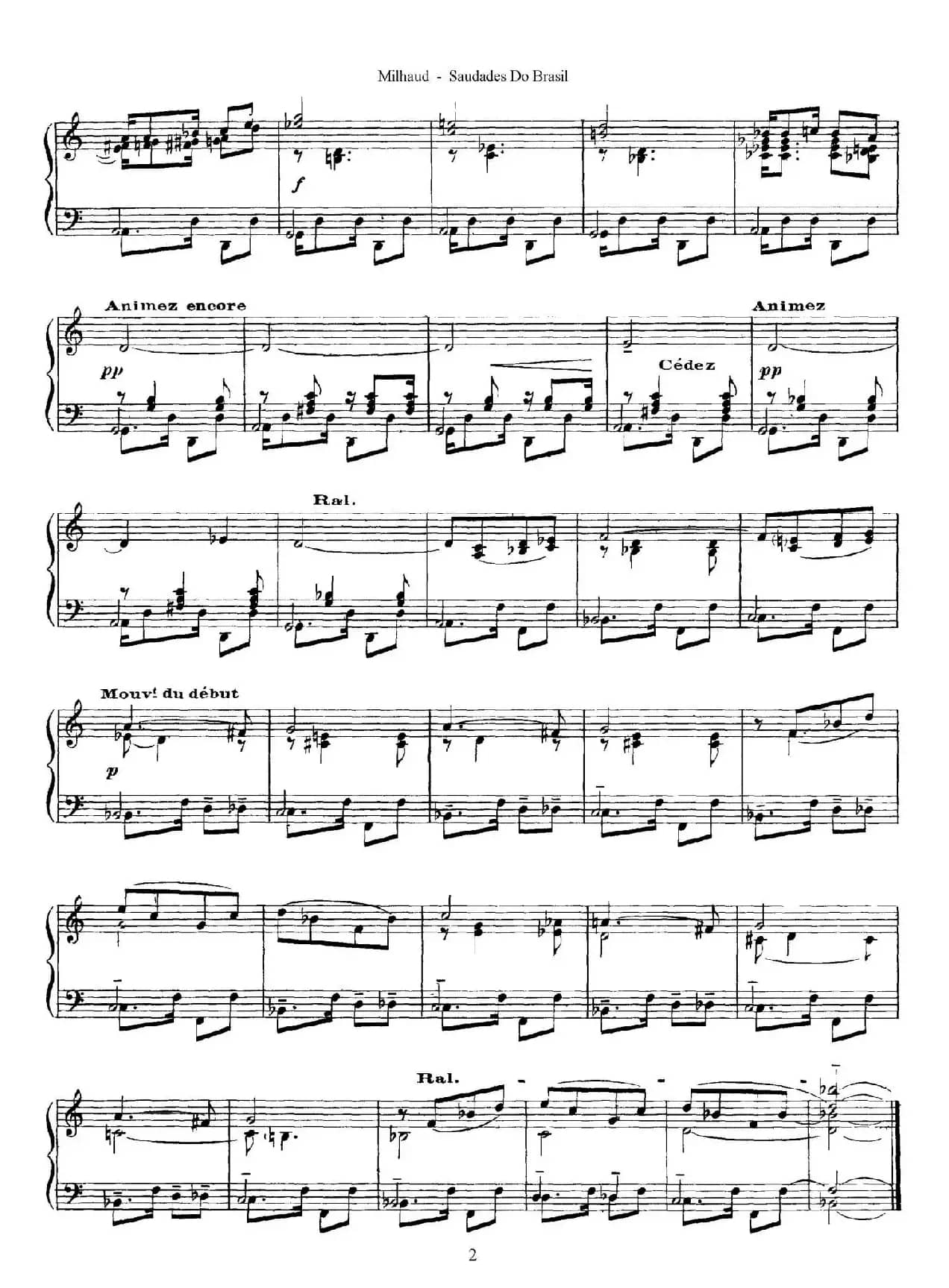 Saudados do Brasil Op.67(巴西回忆·Ⅰ)