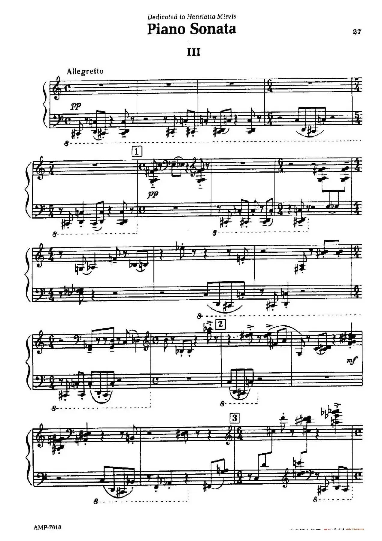 Piano Sonata(钢琴奏鸣曲· 第三乐章)