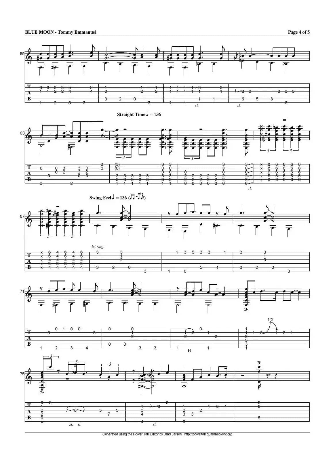 tommy emmanuel：blue moon（指弹吉他）