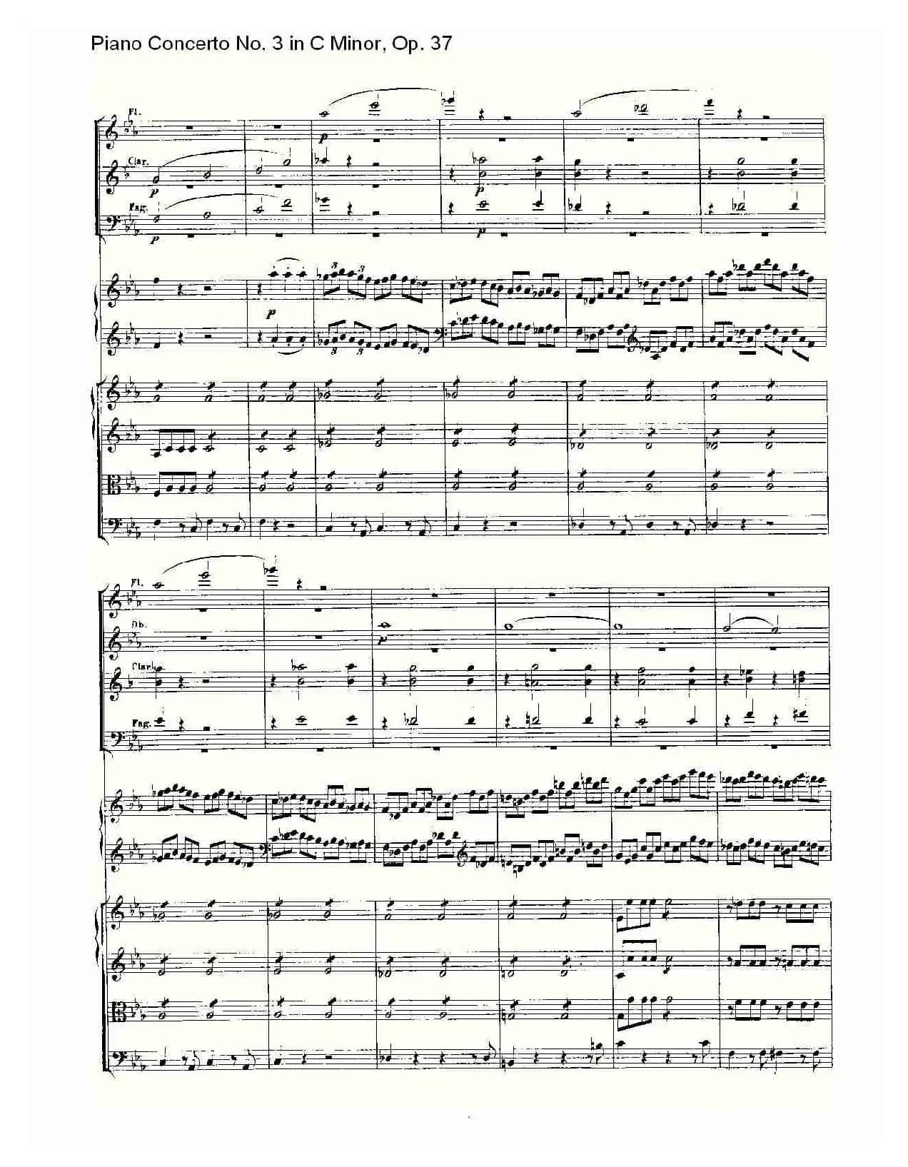 C小调钢琴第三协奏曲 Op.37  第一乐章