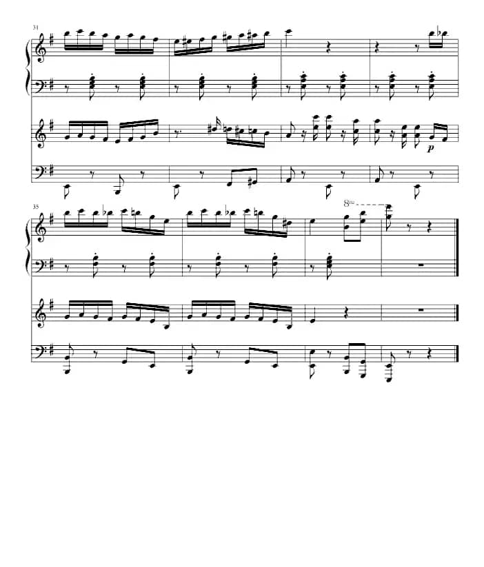 不能说的秘密（四手联弹）