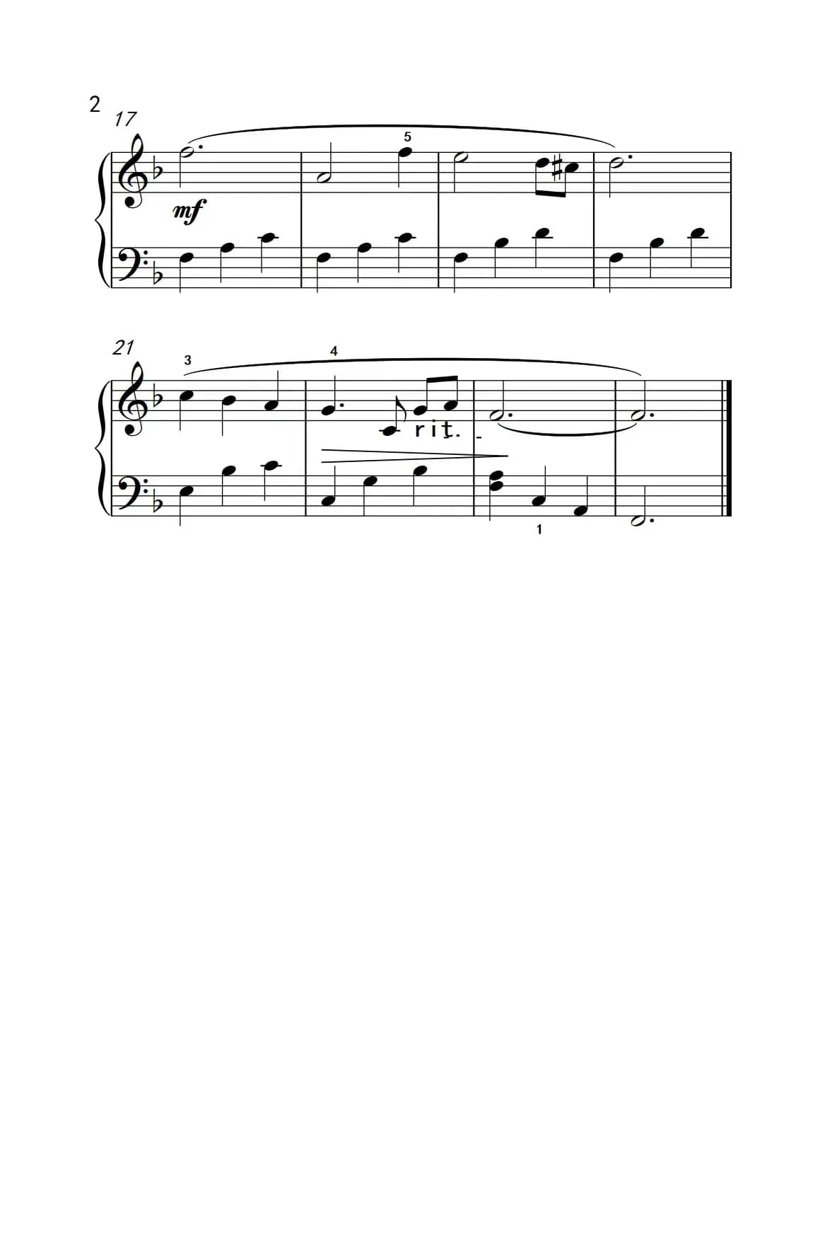 赤诚花（约翰·汤普森 成人钢琴教程 第一册）