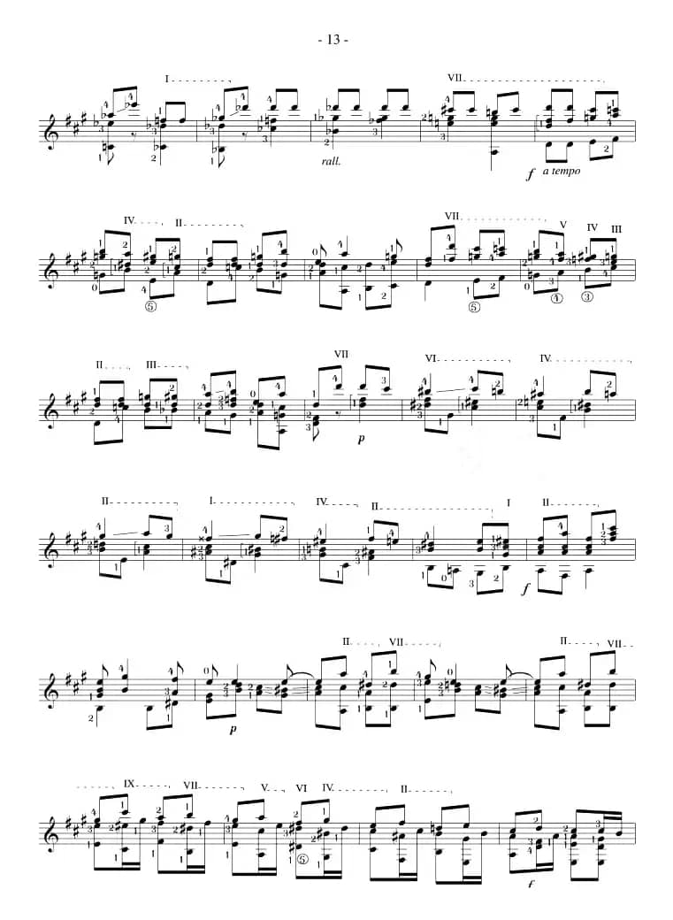Napoleon Coste《25 Studies,Op.38》（STUDY 22）