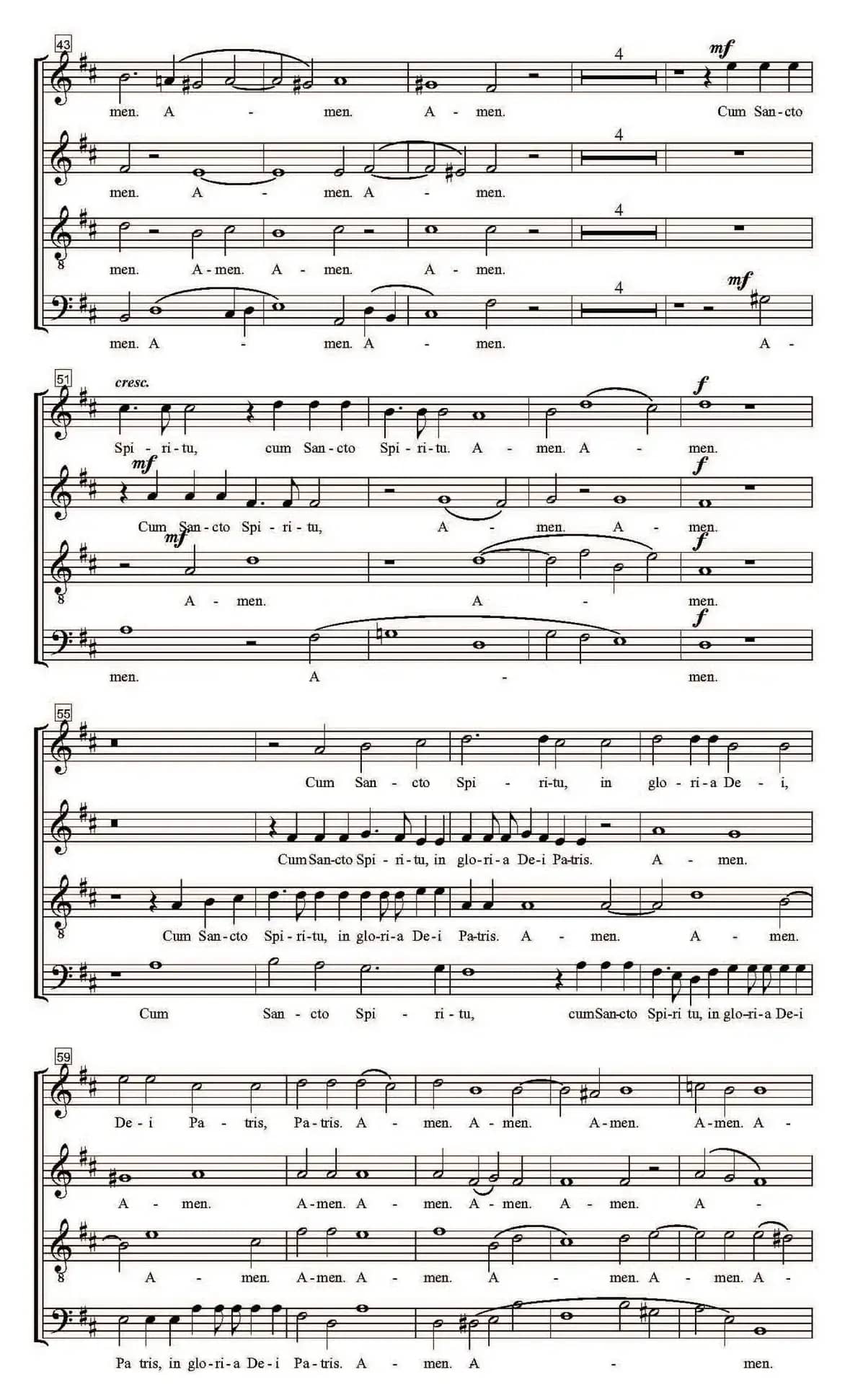 Cum Sancto Spiritu（萨克斯四重奏）