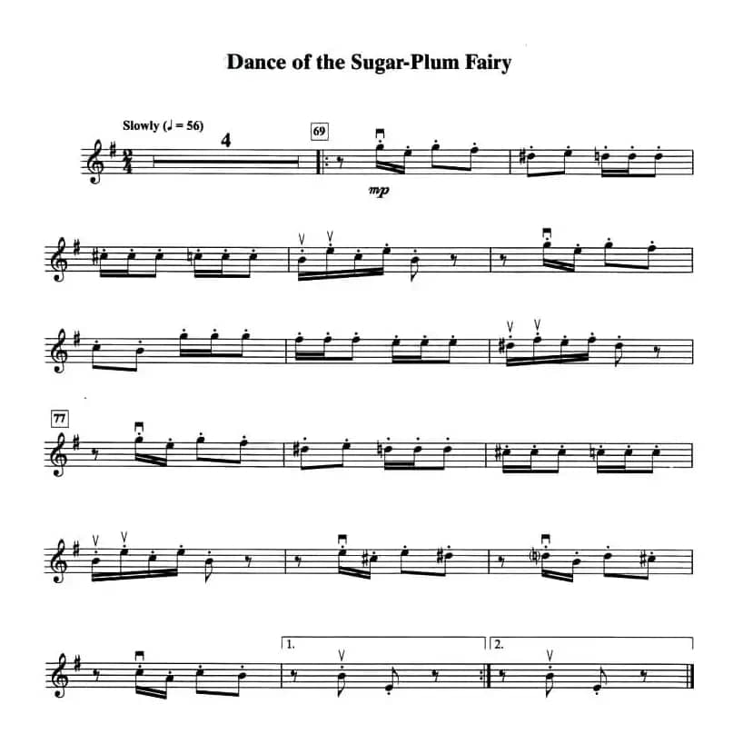 Dance of the Sugar-Plum Fairy（小提琴谱）