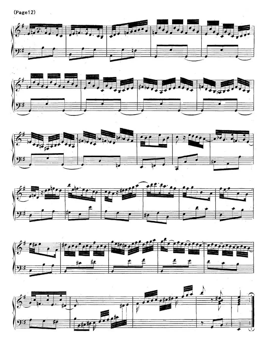 帕蒂塔6首德国组曲（No.6 e小调 巴赫 Partita e Minor BWV 830）