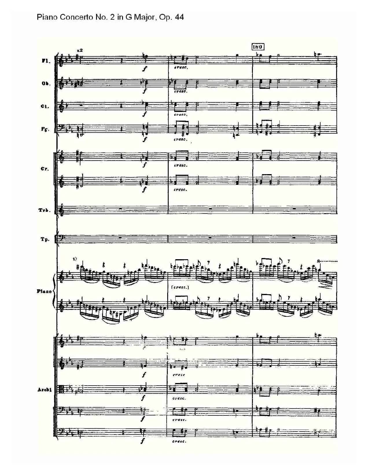 G大调第二钢琴协奏曲, Op.44第一乐章（一）