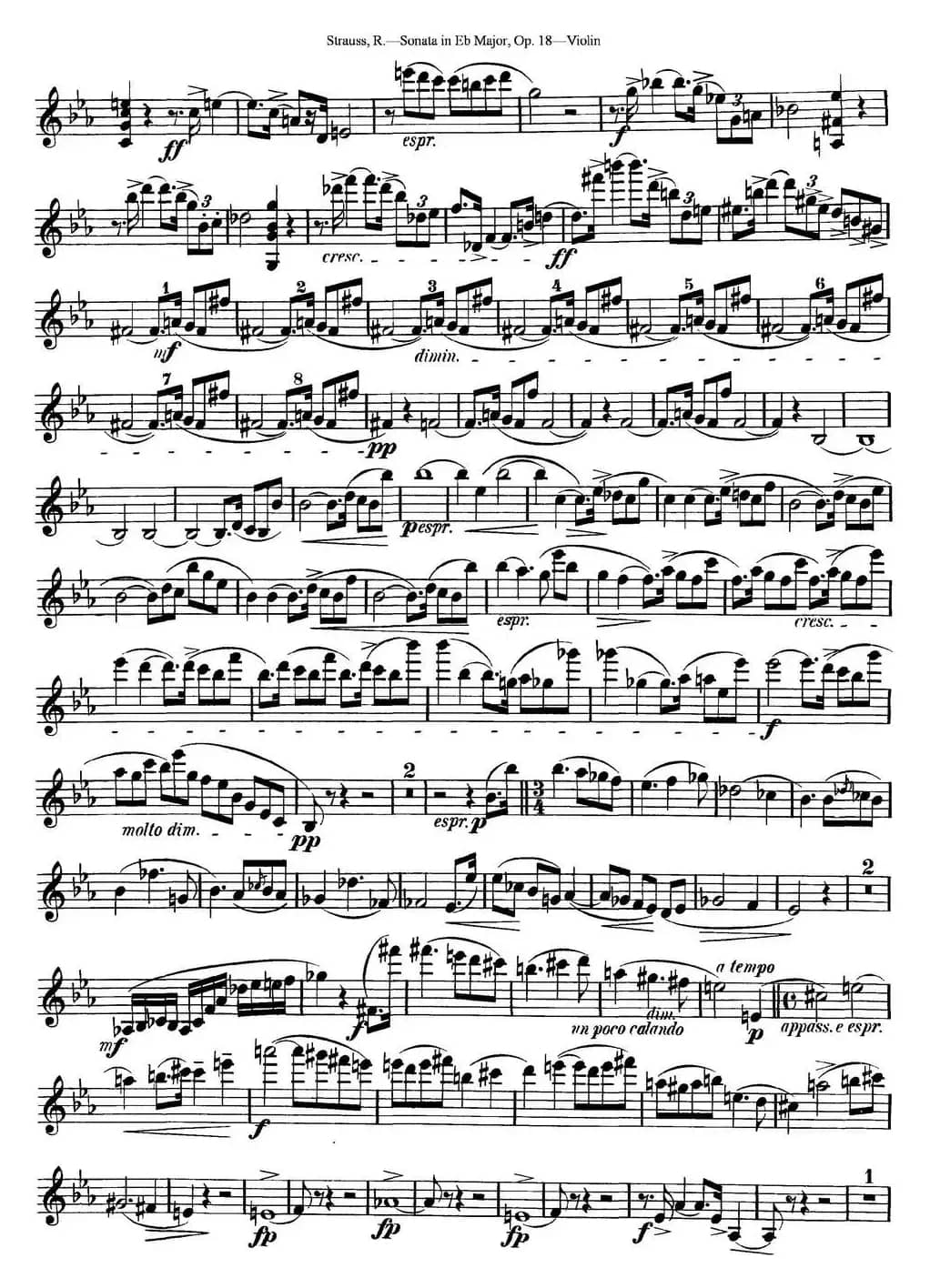 Violin Sonata in Eb Major Op.18