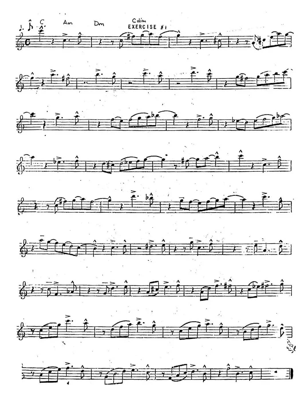 Intermediate Jazz Conception by Lennie Niehaus（20 Jazz Exercises）
