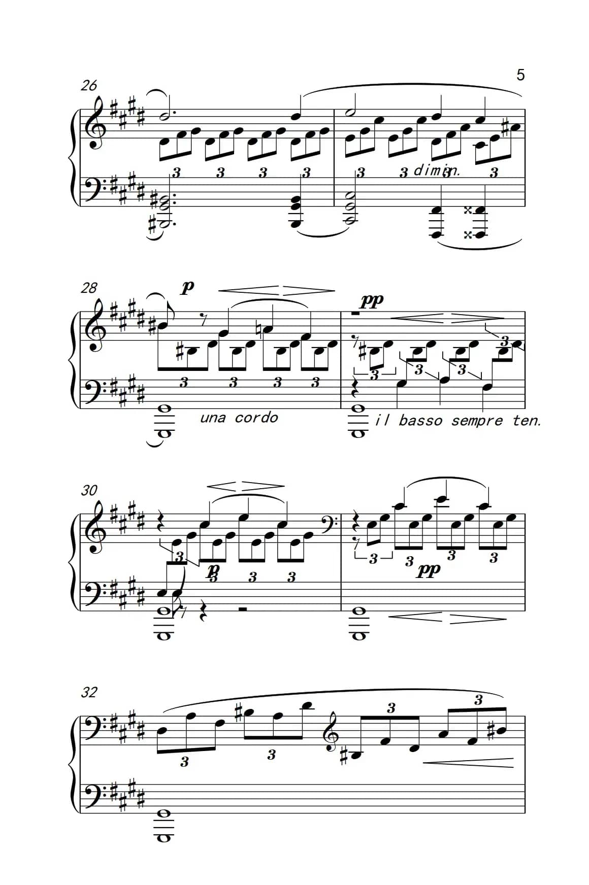 ”月光“奏鸣曲第一乐章