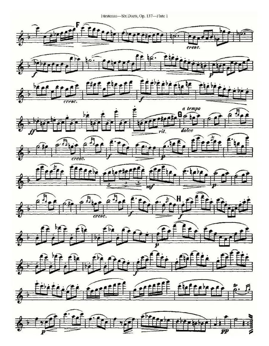 Six Duets, Op.137 之三（二重奏 六首作品 137号）