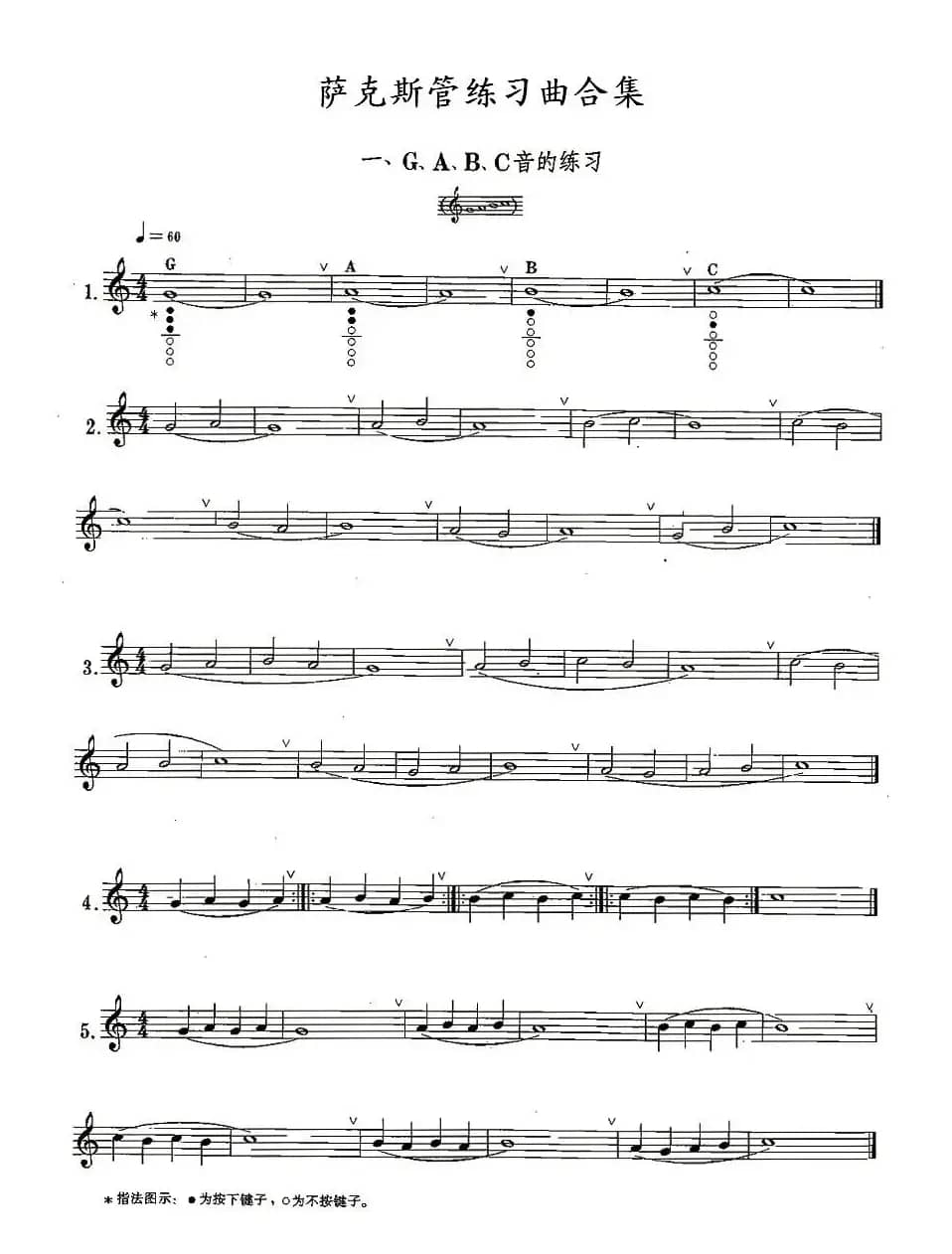 练习曲合集：1、G A B C音的练习