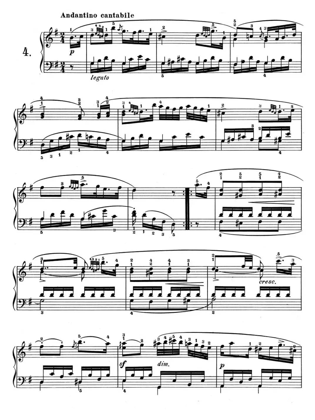 25首车尔尼Op.748练习曲（NO.4）