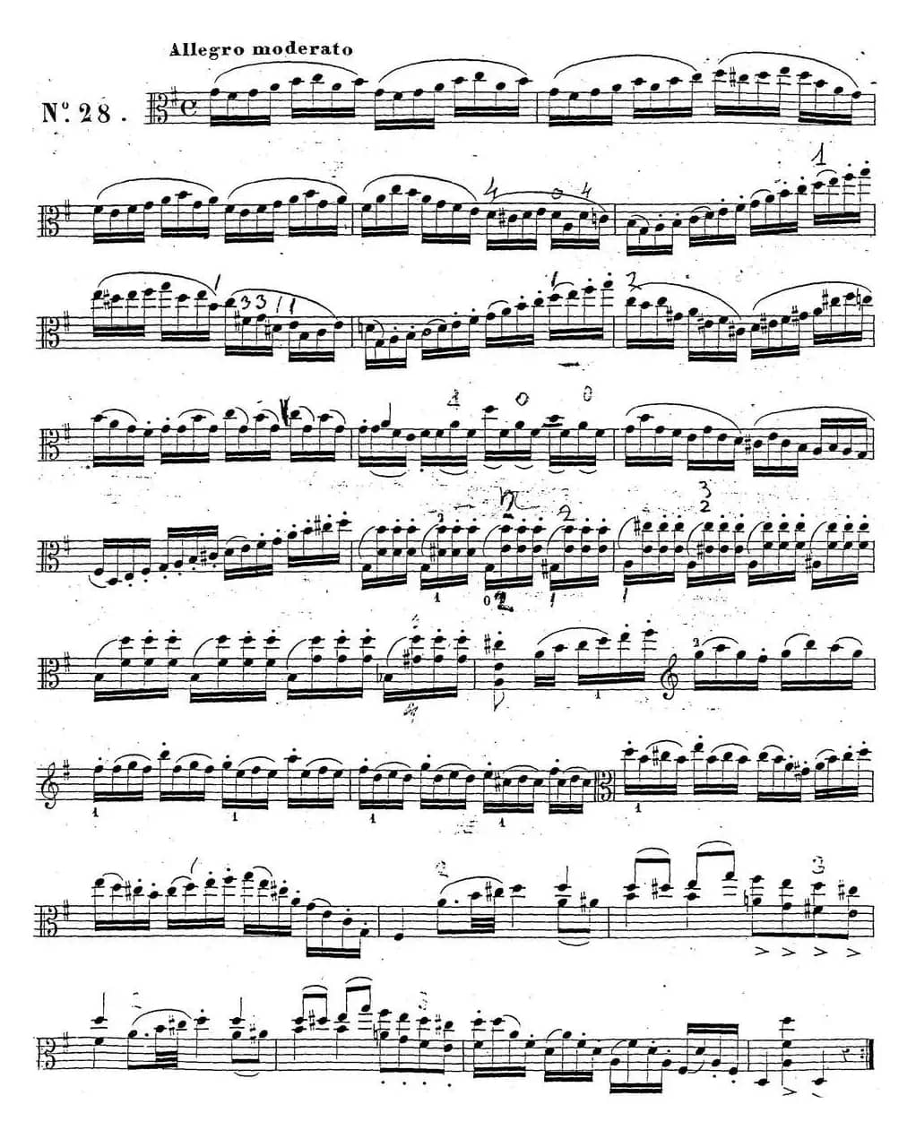 卡瓦利尼《中提琴演奏教程》练习曲