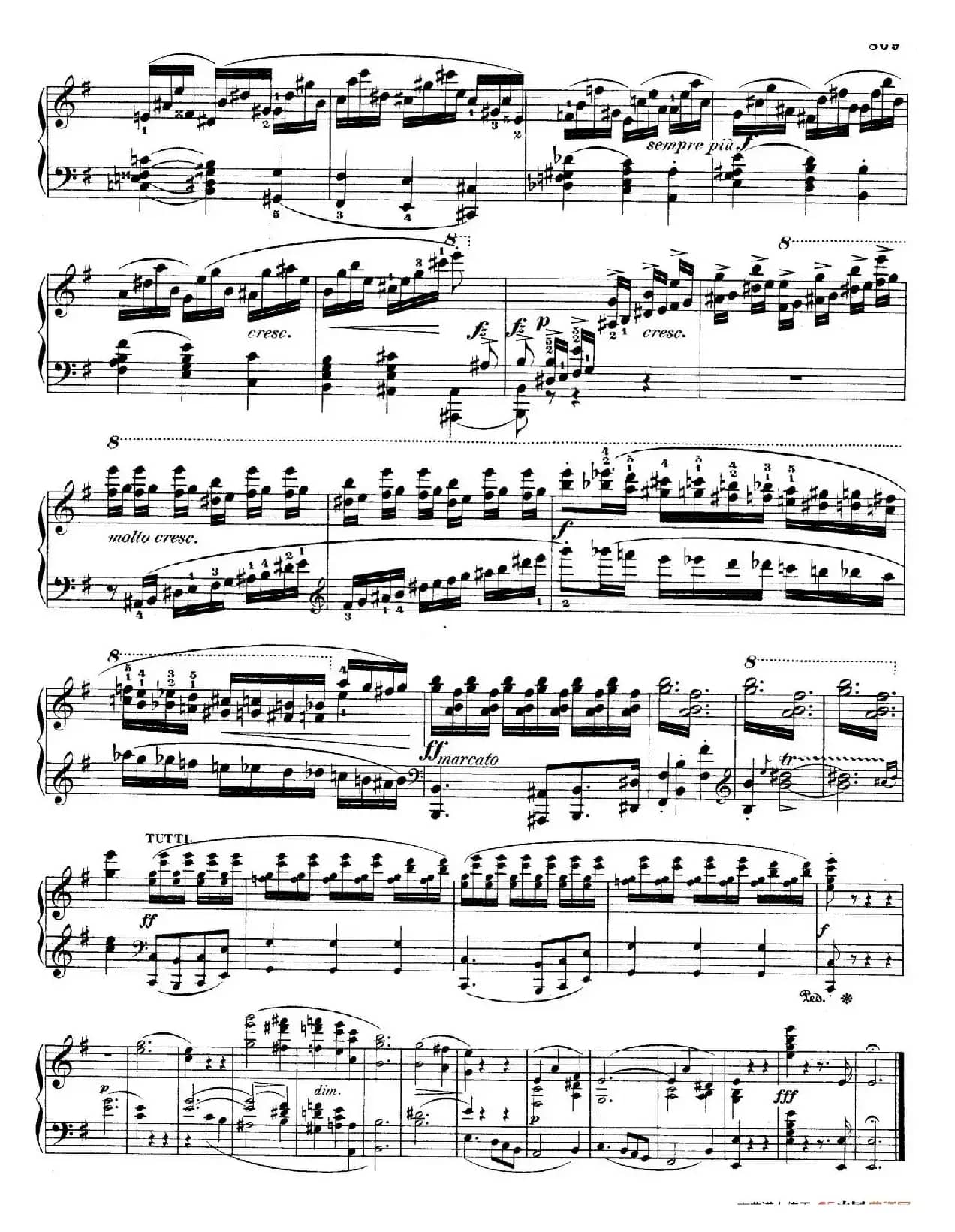 e小调第一钢琴协奏曲 Op.11(钢琴独奏版·第一乐章)