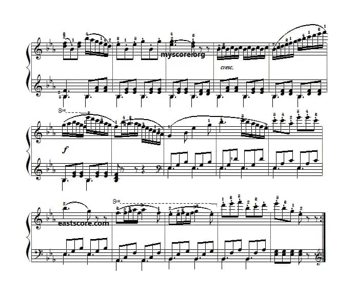 车尔尼《小钢琴家》（Czerny 823）第61首（曲谱及练习提示）