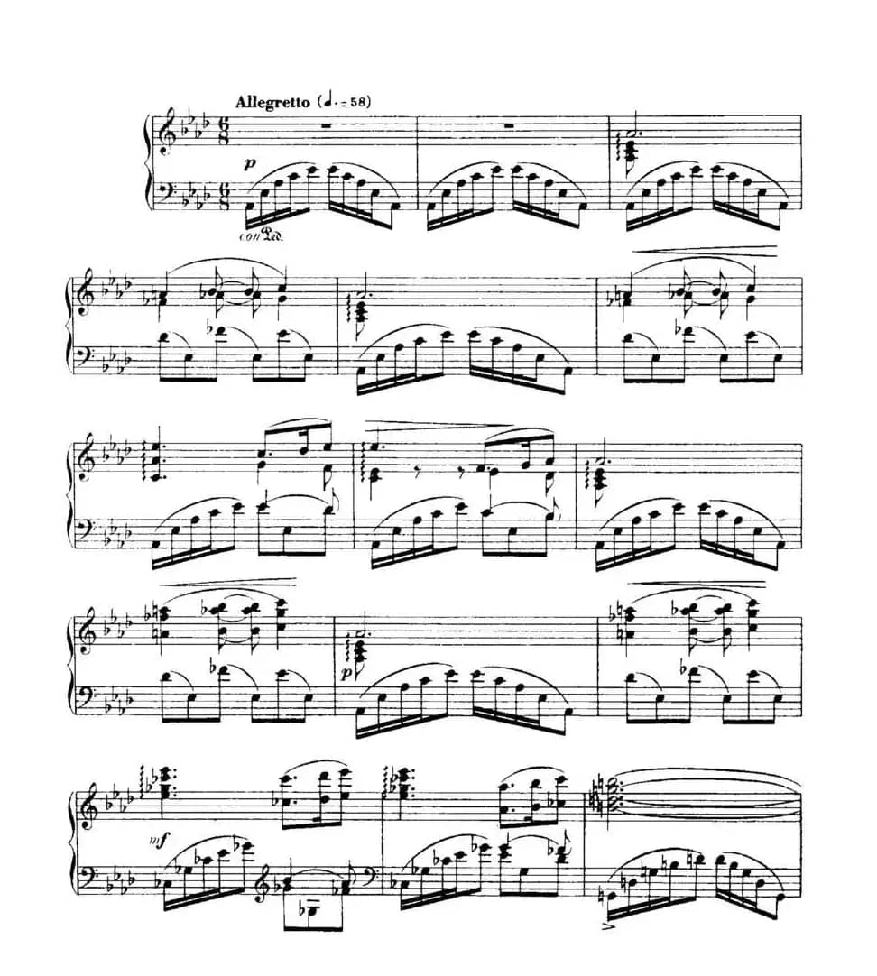 福雷13首船歌：Barcarolle No·4 in A-flat, Op·44