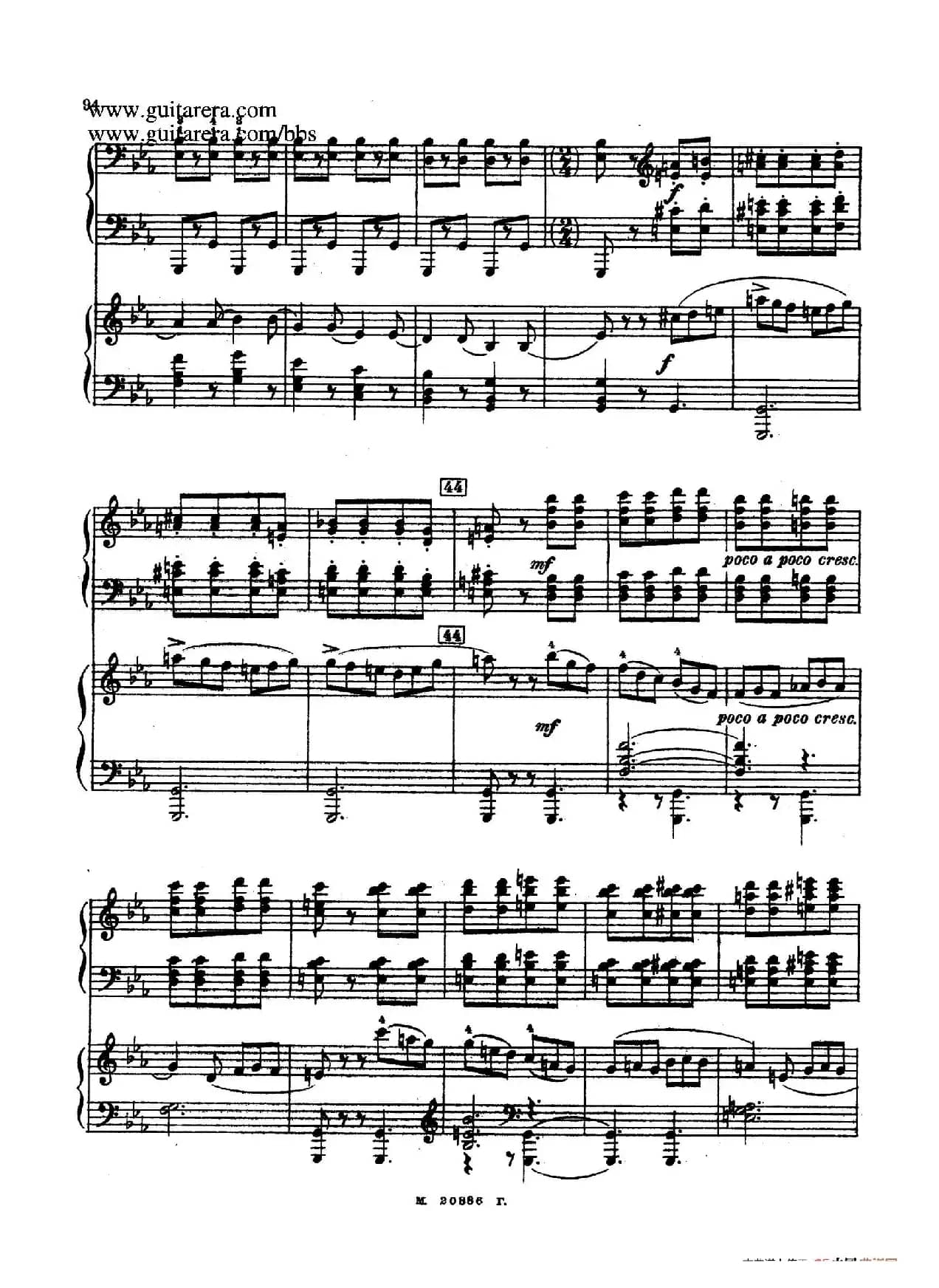第二双钢琴组曲 Suite for Two Pianos No.2 Op.17(4. 塔兰泰拉舞曲 Tarantella)