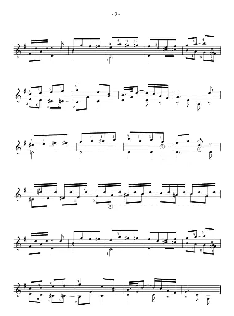 Fernando Sor《12 Studies,Op.60》（STUDY 5）