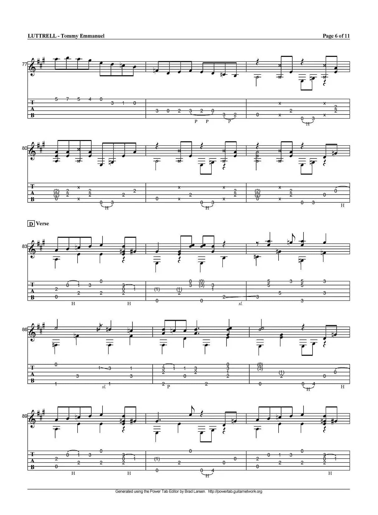 tommy emmanuel：luttrell（指弹吉他）