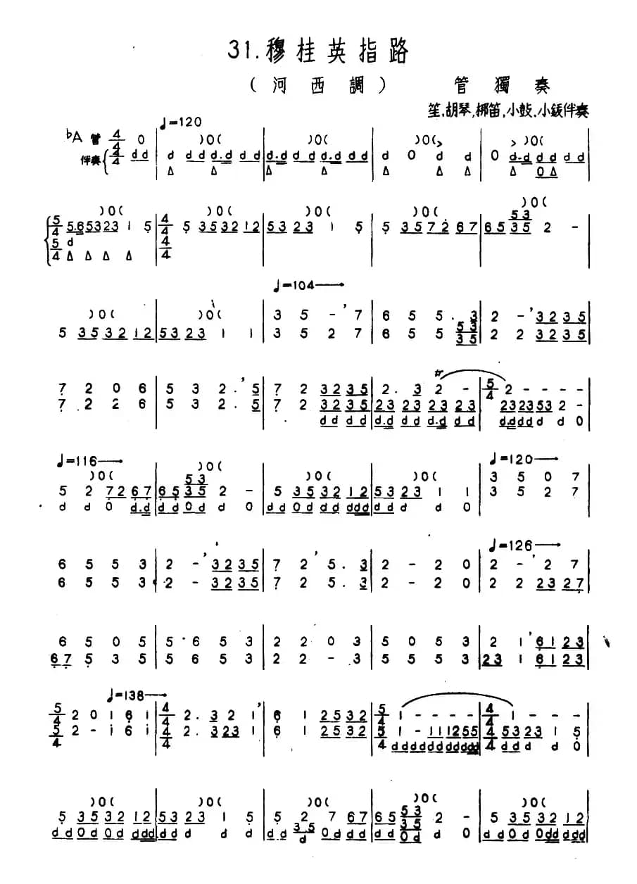 穆桂英指路（河西调）（河北定州民间吹奏乐）