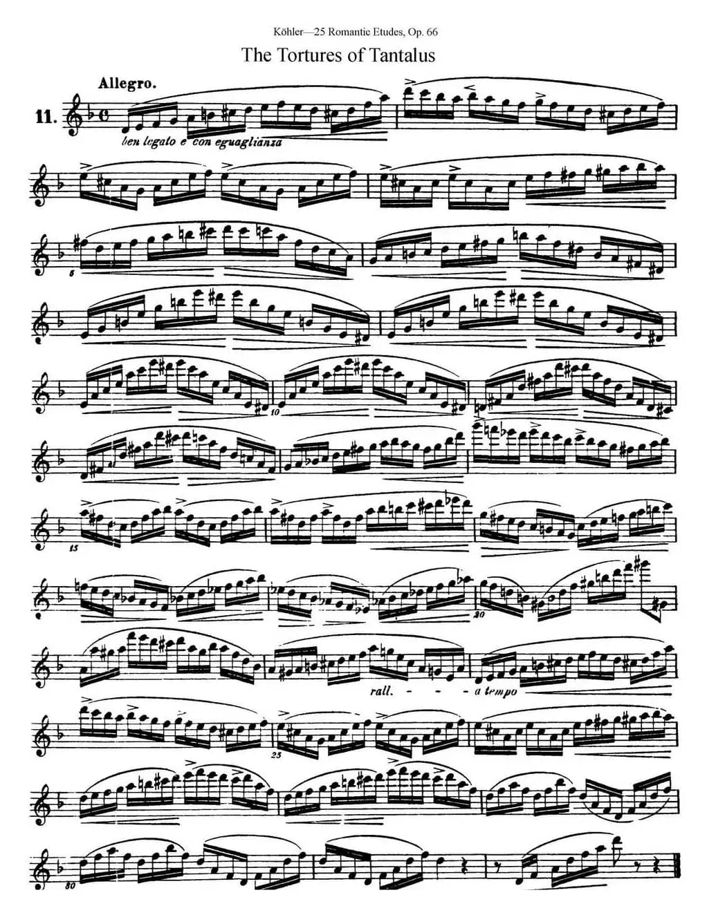 25首浪漫练习曲作品66号（NO.11）