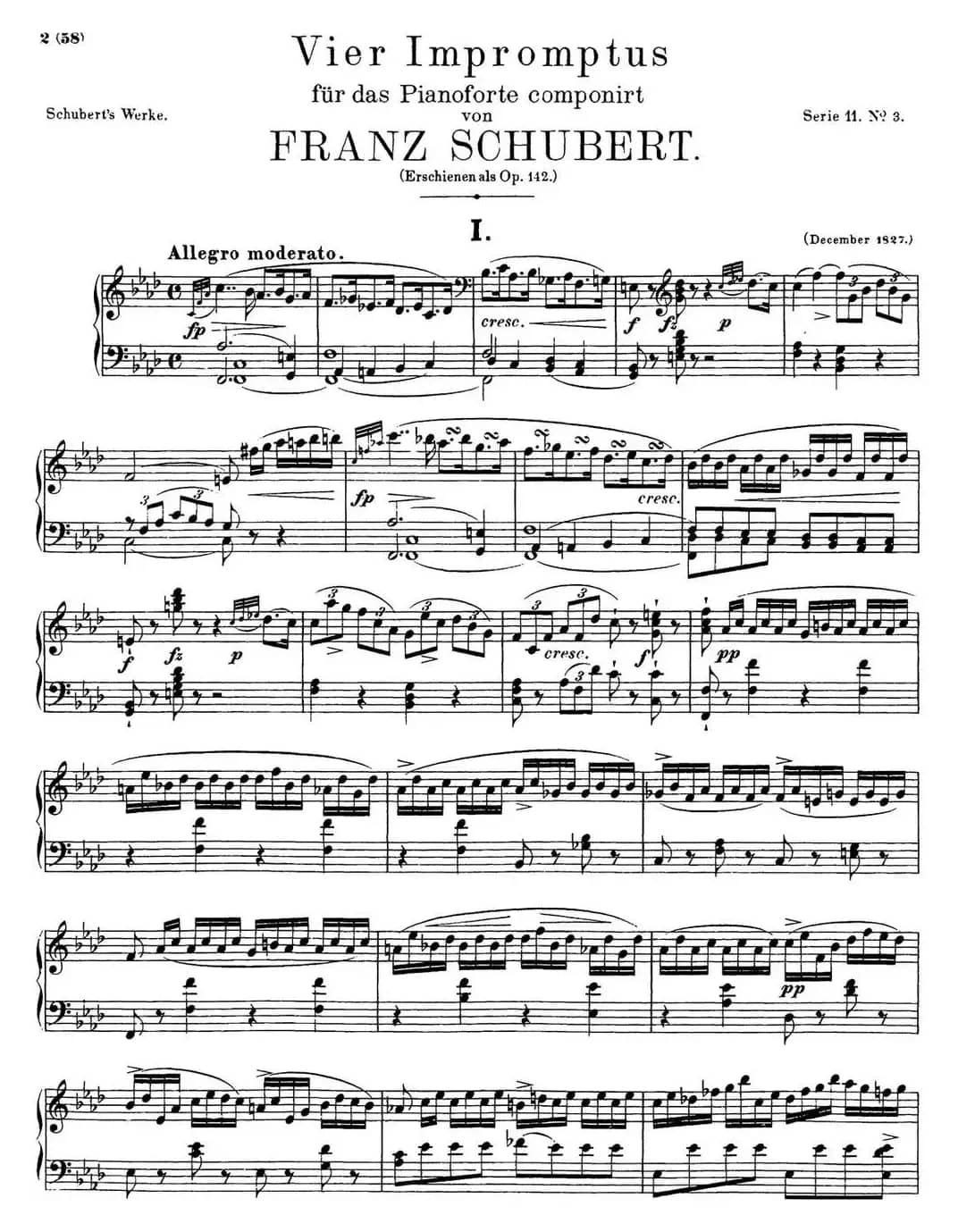 舒伯特f小调即兴曲D.935，Op.142（NO.1）