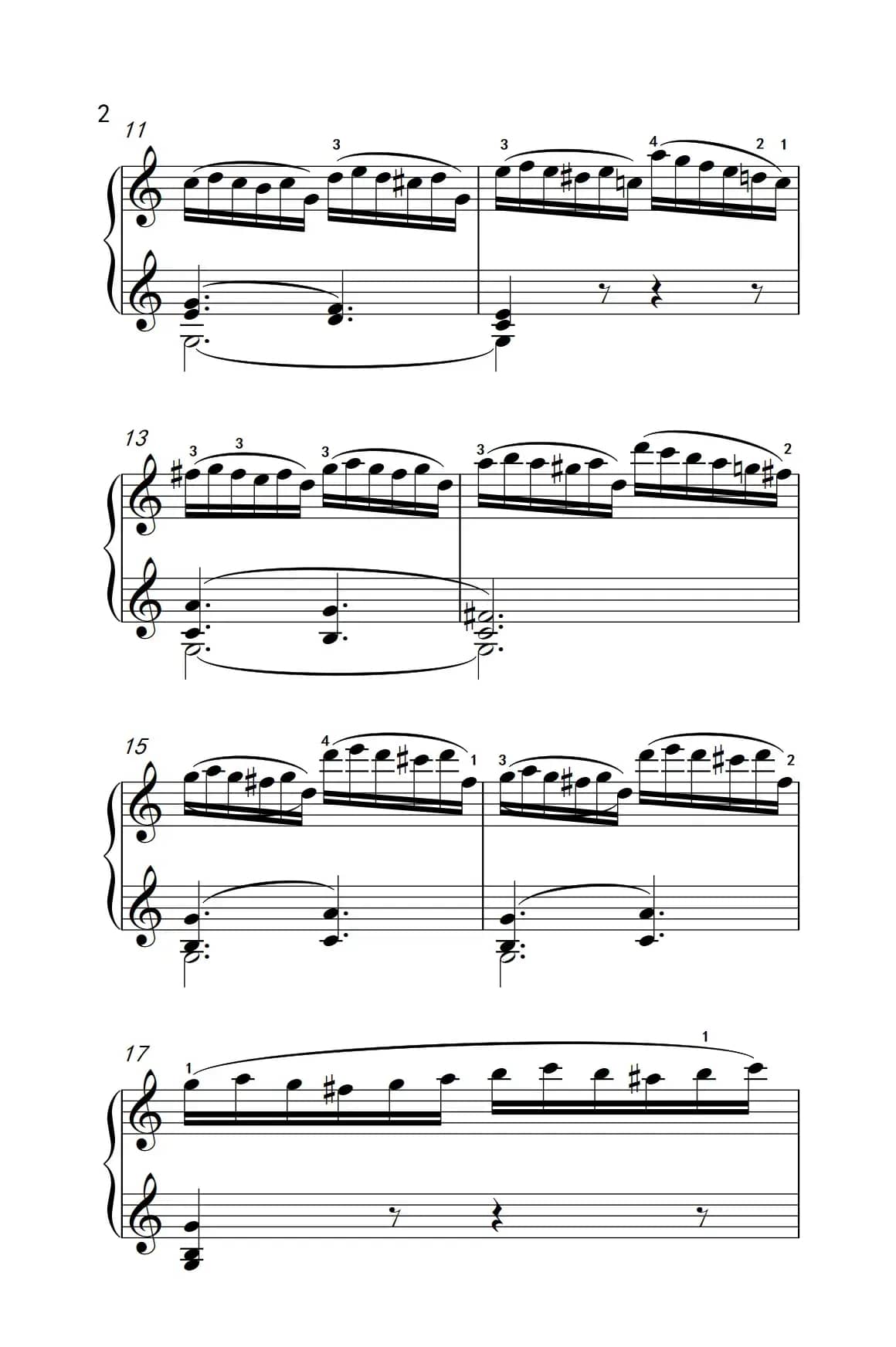 奏鸣曲 Opus 2 Nr.3 第四乐章（贝多芬奏鸣曲集 1）