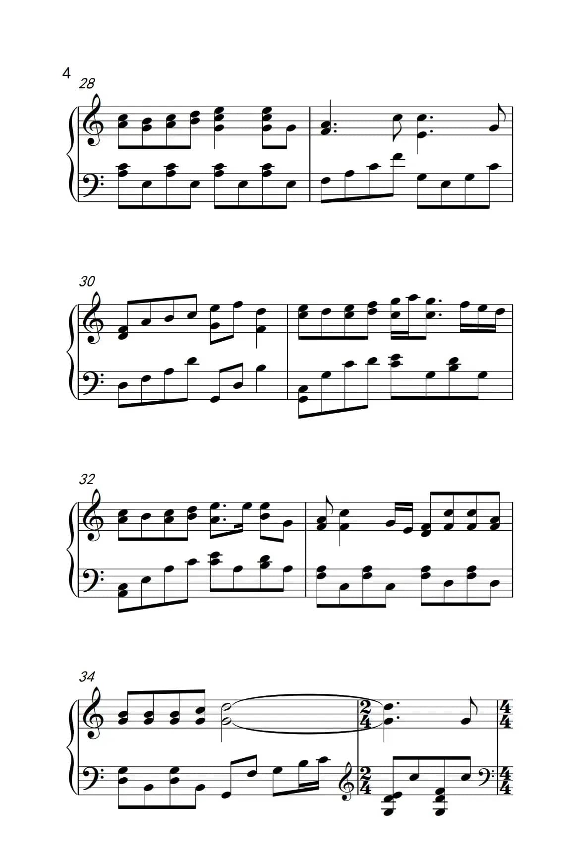 黑白配（《弹吧音教》制谱版）