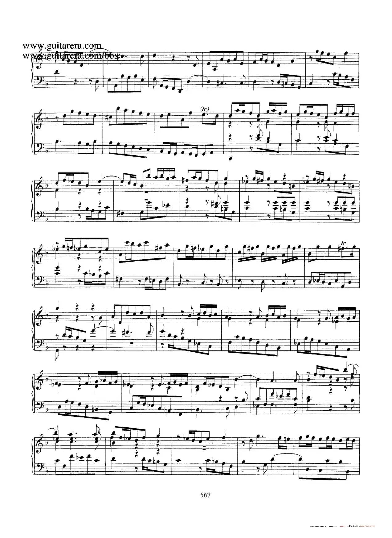 Toccata BWV 913（7首托卡塔·No.4.d小调）