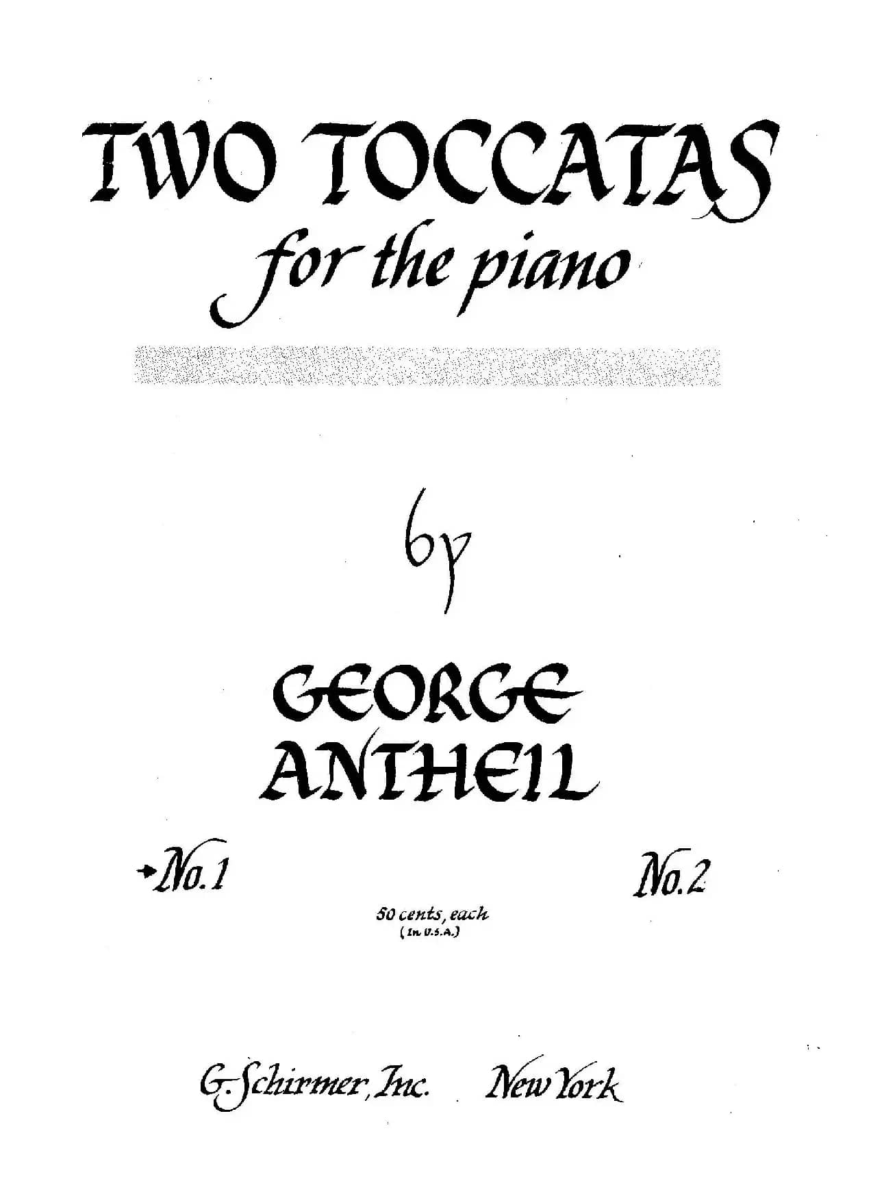 2 Toccatas（2首托卡塔）（No.1）