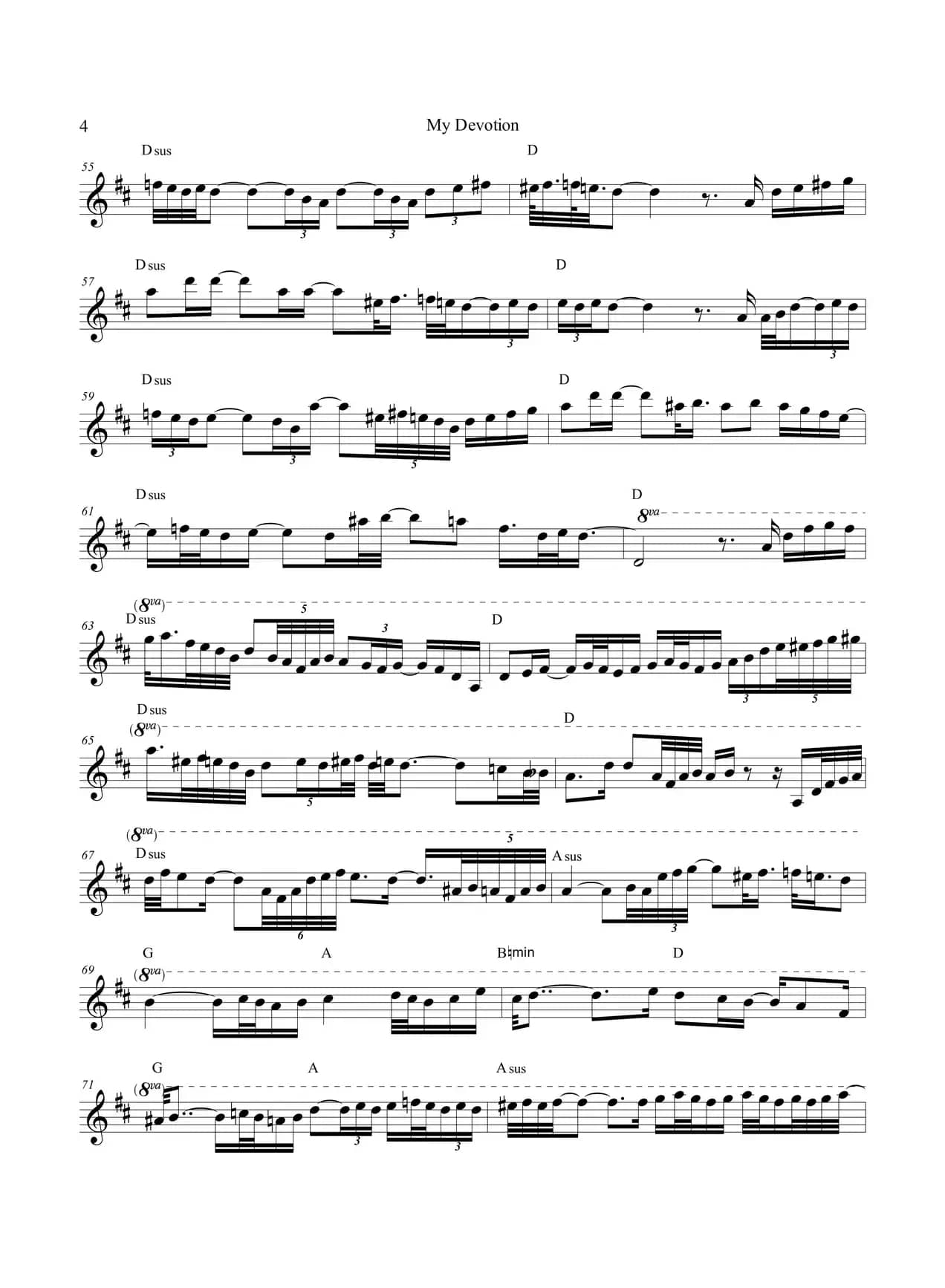 My Devotion（中音萨克斯）