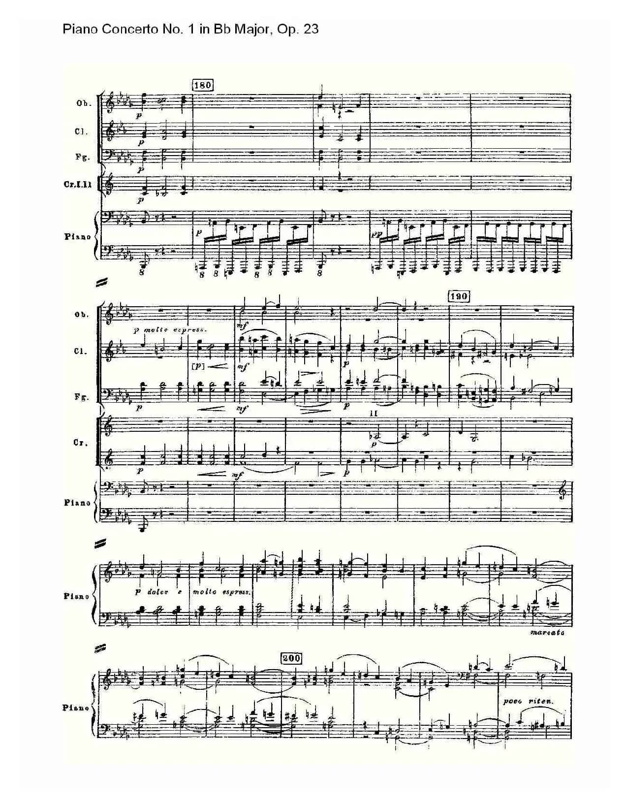 Bb大调第一钢琴协奏曲,Op.23第一乐章第一部（一）